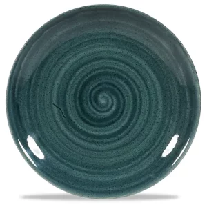 Churchill Stonecast Patina Rustic Teal Evolve Coupe Plate 16.5cm/6.44"