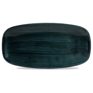 Churchill Stonecast Patina Rustic Teal Oblong Chefs' Plate 15.3 x 29.8cm/6 x 11.69"