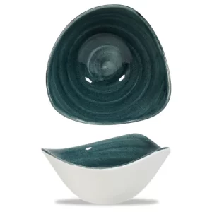 Churchill Stonecast Patina Rustic Teal Triangular Bowl 260ml/9.15oz