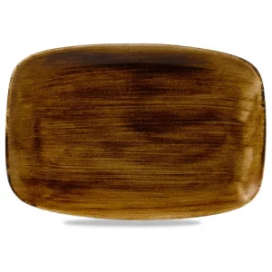 Churchill Stonecast Patina Vintage Copper Oblong Chefs' Plate 24.5 x 35.5cm/9.63 x 13.94"