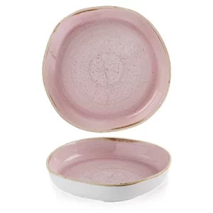 Churchill Stonecast Petal Pink Organic Walled Bowl 23cm/9"