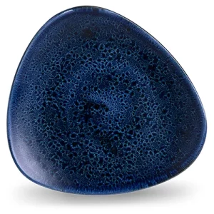 Churchill Stonecast Plume Ultramarine Lotus Plate 22.9cm/9"