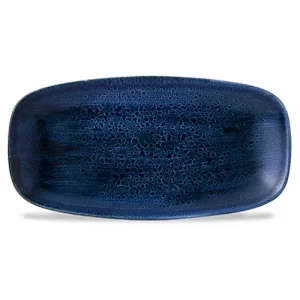 Churchill Stonecast Plume Ultramarine Oblong Chefs' Plate 15.3 x 29.8cm/6 x 11.75"