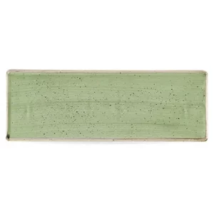Churchill Stonecast Sage Green Oblong Plate 24.7 x 8.8cm/9.69 x 3.44"