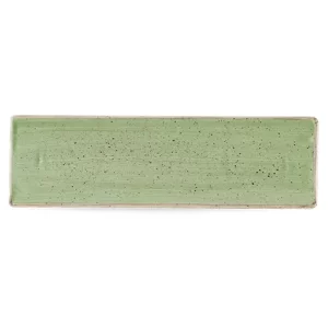 Churchill Stonecast Sage Green Oblong Plate 29.5 x 8.8cm/11.61 x 3.46"