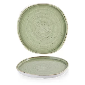 Churchill Stonecast Sage Green Organic Walled Plate 21cm/8.25"