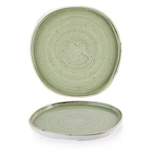 Churchill Stonecast Sage Green Organic Walled Plate 25.5cm/10"