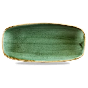 Churchill Stonecast Samphire Green Oblong Chefs' Plate 12.7 x 26.9cm/5 x 10.56"