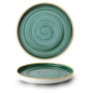 Churchill Stonecast Samphire Green Walled Plate 21cm/8.25"