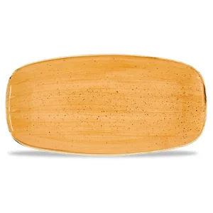 Churchill Stonecast Tangerine Oblong Chefs' Plate 29.8 x 15.3cm