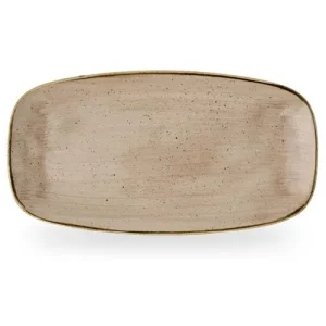 Churchill Stonecast Truffle Oblong Chefs' Plate 35.5 x 18.9cm/13.9 x 7.4"