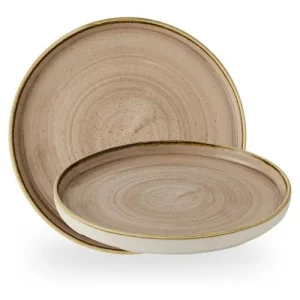 Churchill Stonecast Truffle Walled Plate 21cm/8.25"