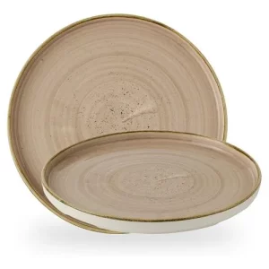 Churchill Stonecast Truffle Walled Plate 26cm/10.25"