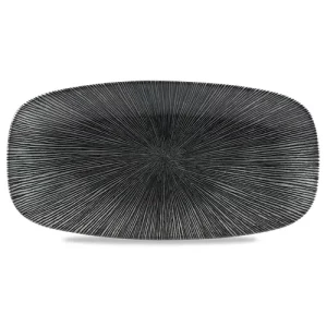 Churchill Studio Prints Agano Black Oblong Chefs' Plate 15.3 x 29.8cm/6 x 11.69"