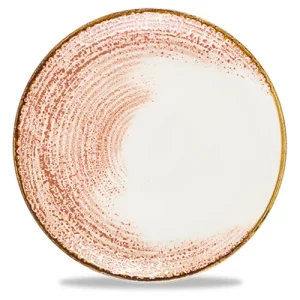 Churchill Studio Prints Homespun Accents Coral Evolve Coupe Plate 26cm/10.25"