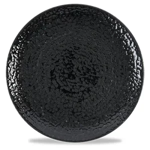 Churchill Studio Prints Homespun Chroma Black Evolve Coupe Plate 26cm/10.25"