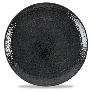 Churchill Studio Prints Homespun Chroma Black Evolve Coupe Plate 28.8cm/11.25"