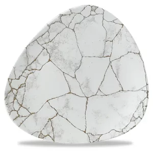 Churchill Studio Prints Kintsugi Agate Grey Lotus Plate 22.9cm/9"