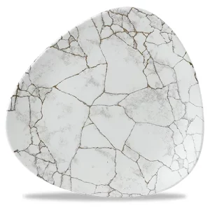 Churchill Studio Prints Kintsugi Agate Grey Lotus Plate 26.5cm/10.38"