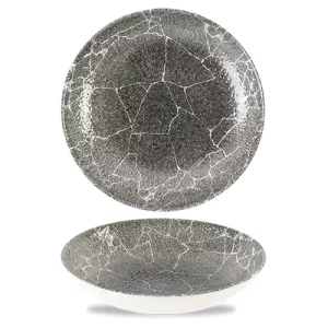 Churchill Studio Prints Kintsugi Reverse Quartz Black Evolve Coupe Bowl 1136ml/40oz