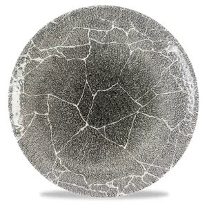 Churchill Studio Prints Kintsugi Reverse Quartz Black Evolve Coupe Plate 26cm/10.25"