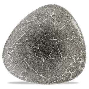 Churchill Studio Prints Kintsugi Reverse Quartz Black Lotus Plate 26.5cm/10.5"