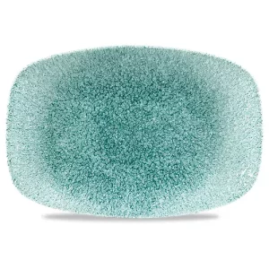 Churchill Studio Prints Raku Jade Green Oblong Chefs' Plate 15.7 x 23.7cm/6.13 x 9.31"
