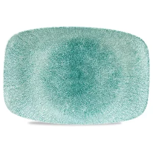 Churchill Studio Prints Raku Jade Green Oblong Chefs' Plate 19.9 x 30cm/7.81 x 11.75"