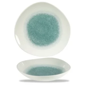 Churchill Studio Prints Raku Jade Green Organic Trace Bowl 281l/9.9oz