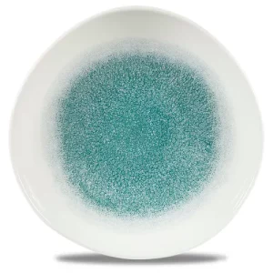 Churchill Studio Prints Raku Jade Green Round Trace Plate 26.4cm/11.375"