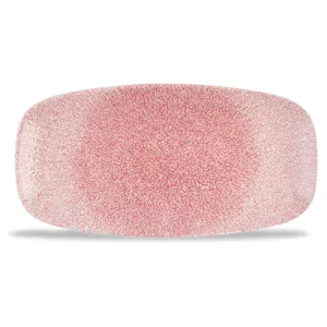 Churchill Studio Prints Raku Pink Quartz Oblong Chefs' Plate 15.3 x 29.8cm/6 x 11.69"