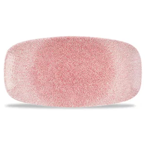 Churchill Studio Prints Raku Pink Quartz Oblong Chefs' Plate 35.5 x 18.9cm/13.88 x 7.38"