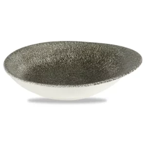 Churchill Studio Prints Raku Quartz Black Round Round Dish 170ml/6oz