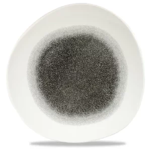 Churchill Studio Prints Raku Quartz Black Round Trace Plate 28.6cm/11.25"