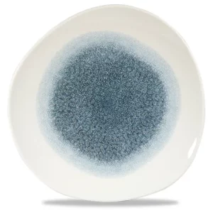 Churchill Studio Prints Raku Topaz Blue Round Trace Plate 28.6cm/11.25"