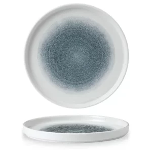 Churchill Studio Prints Raku Topaz Blue Walled Plate 21cm/8.25"