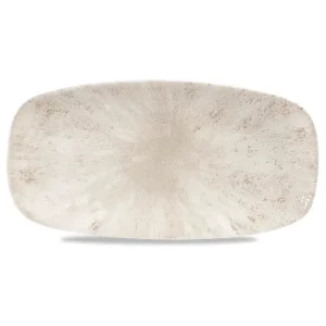 Churchill Studio Prints Stone Agate Grey Oblong Chefs' Plate 15.3 x 29.8cm/6 x 11.69"