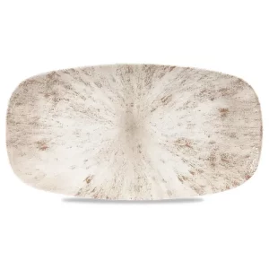 Churchill Studio Prints Stone Agate Grey Oblong Chefs' Plate 18.9 x 35.5cm/7.44 x 13.94"