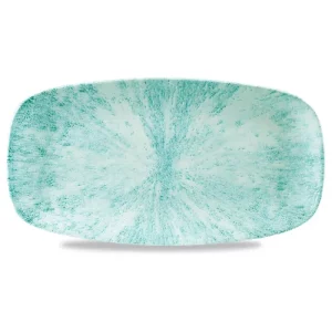 Churchill Studio Prints Stone Aquamarine Oblong Chefs' Plate 15.3 x 29.8cm/6 x 11.69"