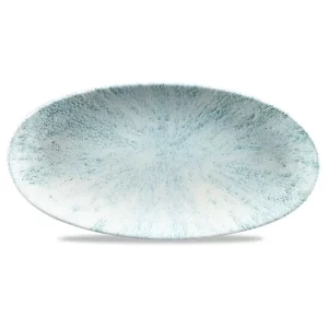 Churchill Studio Prints Stone Aquamarine Oval Chefs' Plate 15 x 29.9cm/5.88 x 11.75"