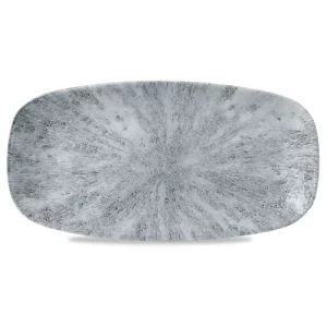 Churchill Studio Prints Stone Pearl Grey Oblong Chefs' Plate 15.3 x 29.8cm/6 x 11.69"