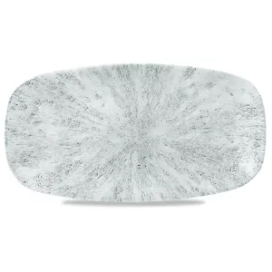 Churchill Studio Prints Stone Pearl Grey Oblong Chefs' Plate 18.9 x 35.5cm/7.44 x 13.94"