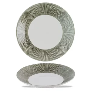Churchill Super Vitrified Bamboo Ceramic Spinwash Alpine Deep Coupe Plate 25.5cm/10"