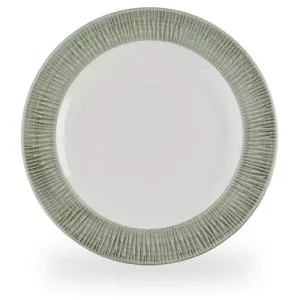 Churchill Super Vitrified Bamboo Ceramic Spinwash Alpine Footed Plate 23.4cm/9.2"