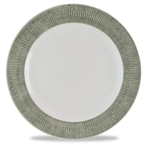 Churchill Super Vitrified Bamboo Ceramic Spinwash Alpine Footed Plate 30.5cm/12"