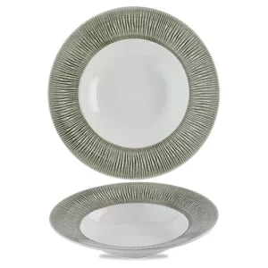 Churchill Super Vitrified Bamboo Ceramic Spinwash Alpine Wide Rim Bowl 468ml/16.5oz