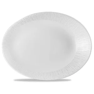 Churchill Super Vitrified Bamboo Oval Plate 19.4 x 25cm/7.63 x 9.81"