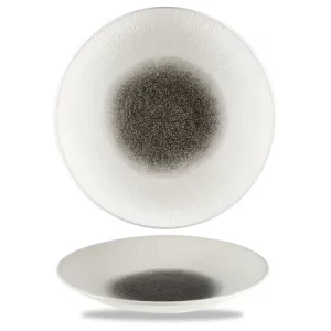 Churchill Super Vitrified Bamboo Quartz Black Deep Coupe Plate 28.1cm/11"