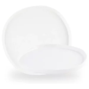 Churchill Super Vitrified White Organic Walled Plate 21cm/8.25"