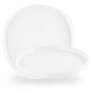 Churchill Super Vitrified White Organic Walled Plate 25.5cm/10"
